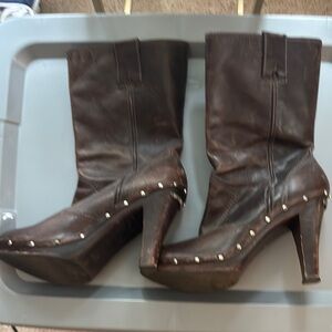 MICHAEL KORS Stylish Brown Leather Women's Boots